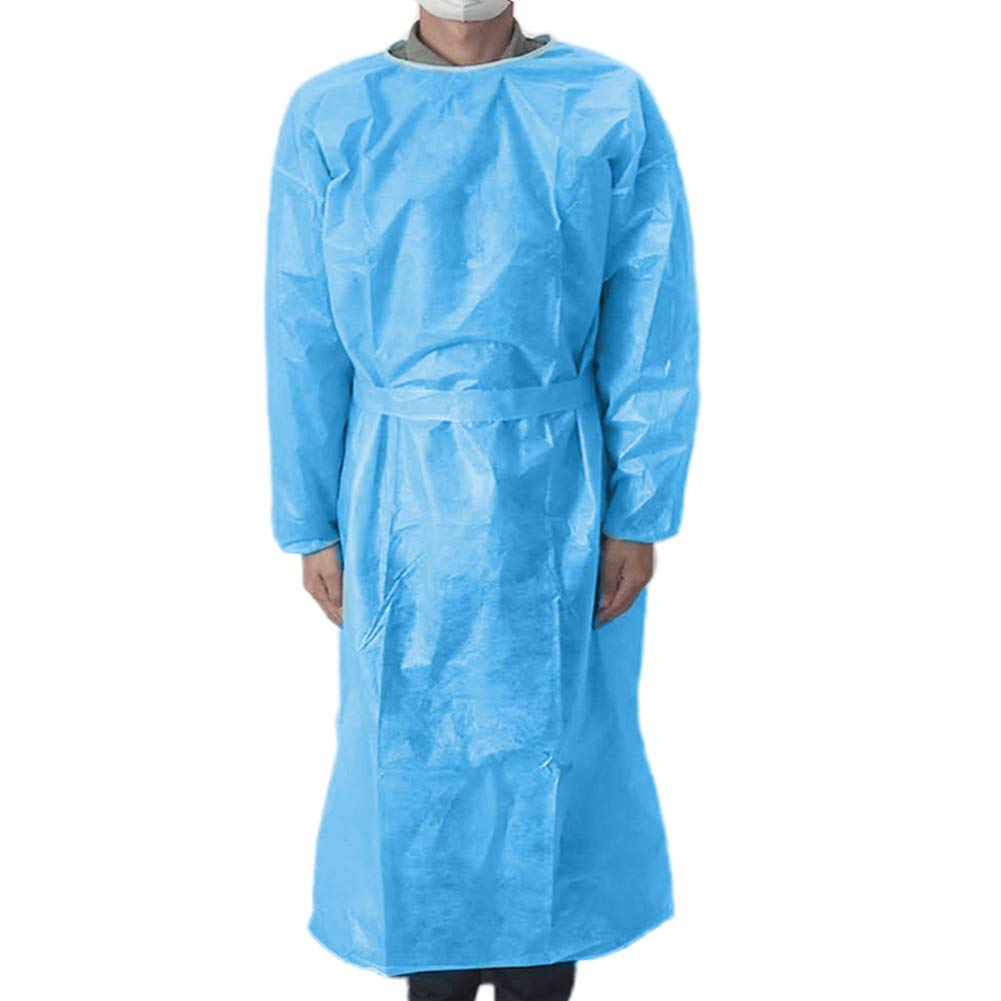 Pkg/10 Isolation Gown Regular , Blue - Home Health Store Inc