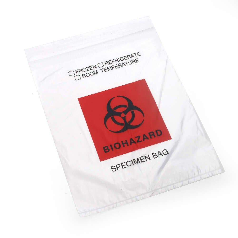Cs/1000 Bio-Hazard Lab Specimen Bag, 8" X 10", W/ Zip Closure. - Home Health Store Inc