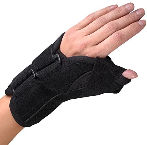 Wrist-Thumb Splint, 6", Maximum Support Left, Medium, Black - Ea/1 - Home Health Store Inc