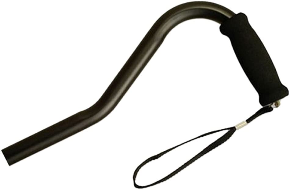 Adjustable Offset Handle Aluminium Cane, Black Bariatric ,Limited Weight 500lbs - Ea/1