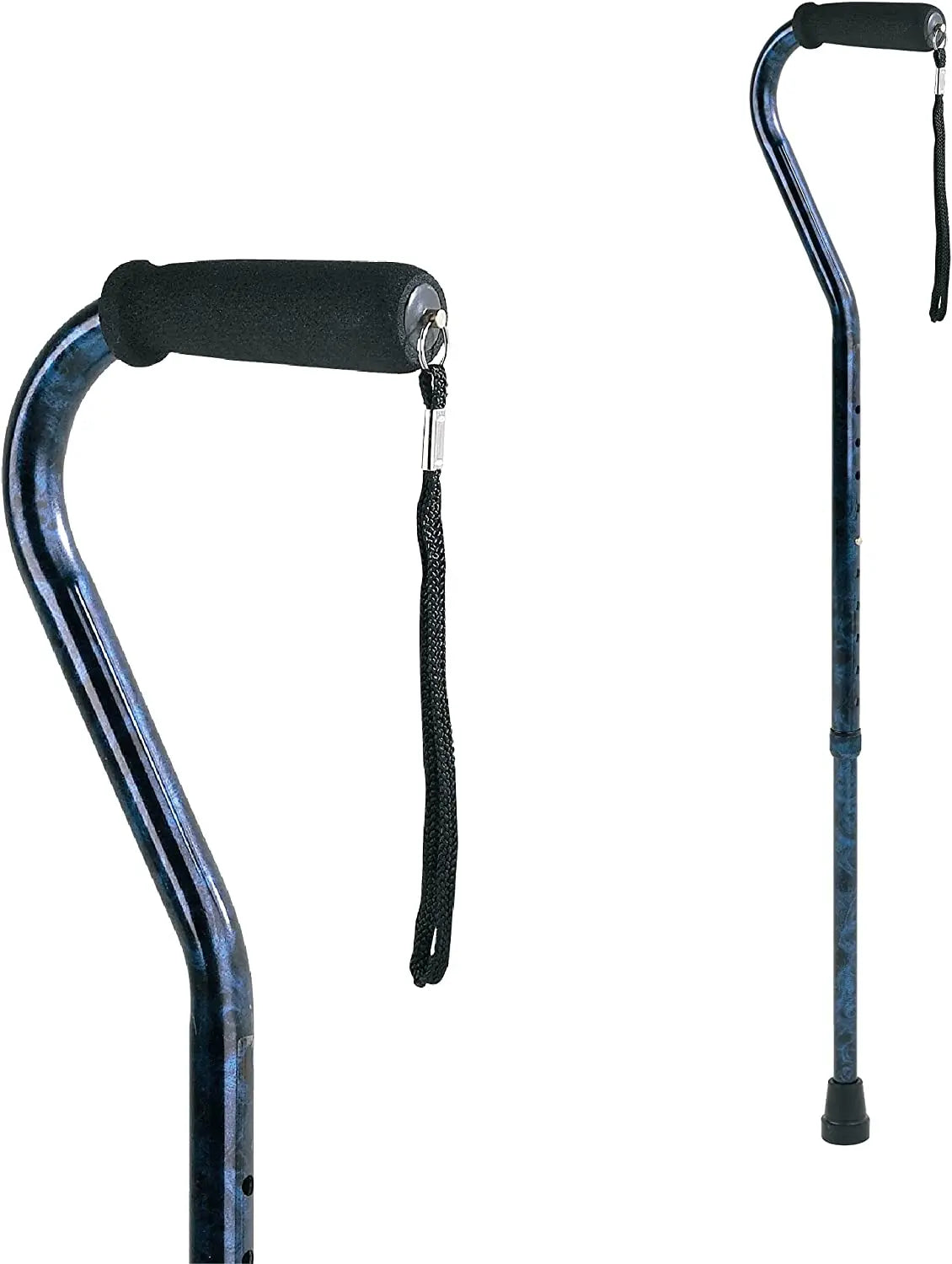 Offset Handle Cane W/Wrist Strap.Height 31-40in. Up To 250lbs Color:Canterbury(Non Ret) - Ea/1