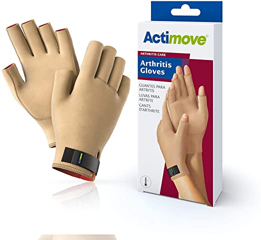 Actimove Arthritis Pain Relief Support, Gloves, Md, Beige - PR/1
