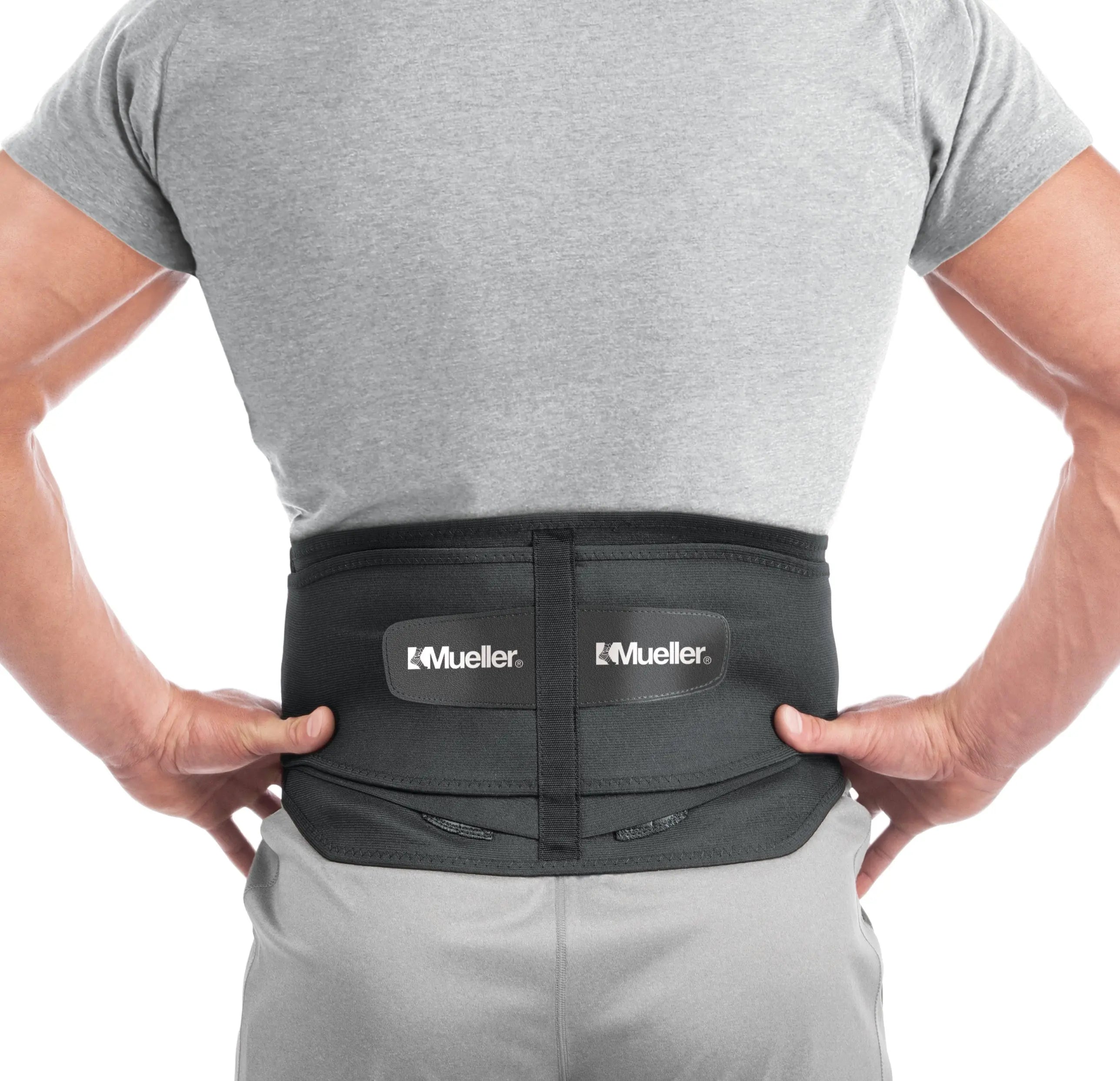 Mueller Back Brace, Black, One Size Fits Most - Home Health Store Inc