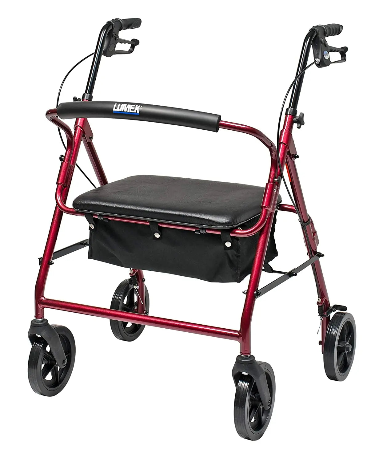 Walkabout Four-Wheel Imperial(Baristric) Rollator Hemi, Burgundy (Non-Returnable) - Ea/1 - Home Health Store Inc