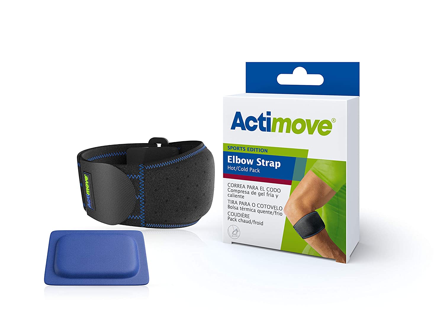 Actimove Elbow Strap Hot/Cold Pack Universal, Black - Ea/1 - Home Health Store Inc