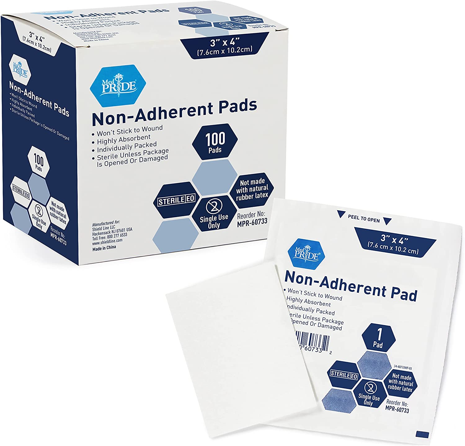 Primapad Non-Adherent Absorbent Pad 2in X 3in, Sterile - Box Of 100 - Home Health Store Inc