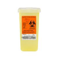 ACM 8702TY EA/1 STACKABLE SHARPS CONTAINERS SMALL, YELLOW, HORIZONTAL DROP LID,  1QT, 3.5INW X 7INH X 3.5IND