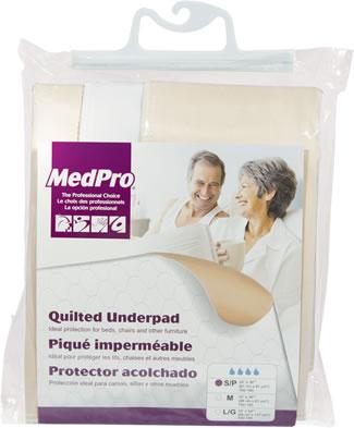 AMG 760-180 EA/1 REUSABLE UNDERPAD WHITE SML 24 X 36IN, MODERATE-HEAVY ABSORBENCY, QUILTED