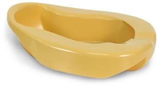 AMG 760-640 EA/1 CONTOUR ADULT BEDPAN, YELLOW, 14.4IN X 3.3IN X 2.4IN