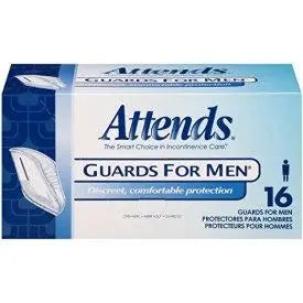 ATT MG0400 25051 - Attends GUARDS FOR MEN - Anatomical Cup Shape - 4 boxes of 16