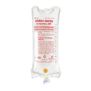 BAX JB0304 CS/12 STERILE WATER FOR INJECTION, 1000ML