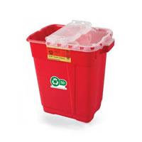 BD 305666 CS/5 SHARPS COLLECTOR 19Gal RED DOUBLE WALL HANDLE SLIDE CLOSURE DUAL OPENING HINGE TOP W/ GASKET NON-STERILE