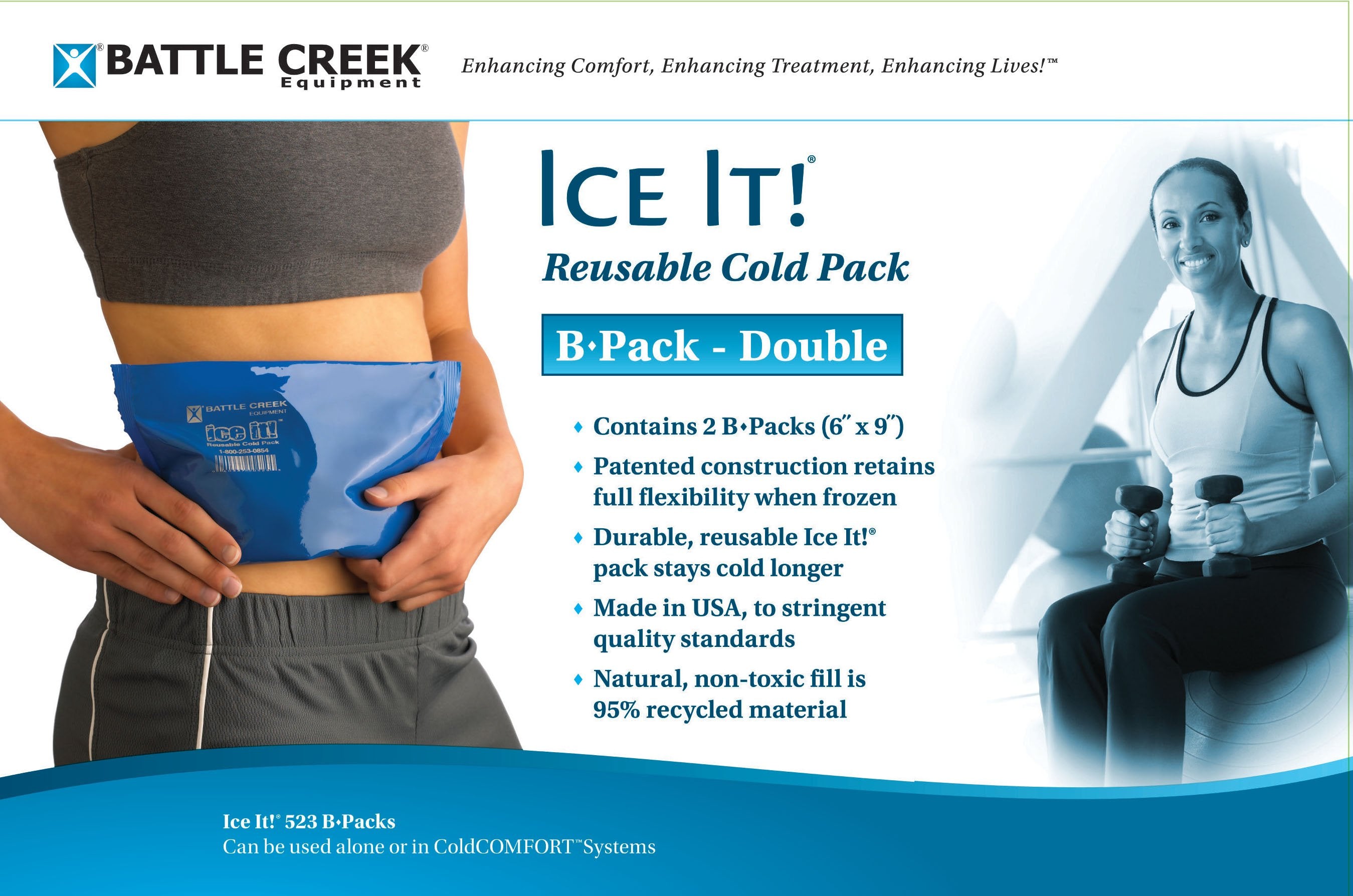 BTL 523 EA/1 ICE IT!® B-PACK DOUBLE (2-6IN X 9IN PACKS. REFILL 530/540/550)