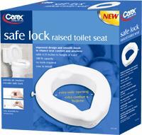 CEX 31300 EA/1 CAREX SAFE LOCK RAISED TOILET SEAT, 4 1/4" HEIGHT, 500LBS WEIGHT CAPACITY