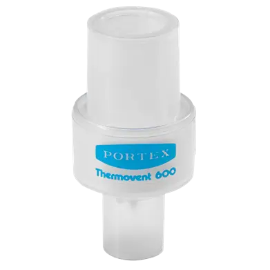 Portex Thermovent 600 Heat & Moisture Exchanger 500ml Range 11 1/3ml Dead Space (10g) Low-Res & Hi-Moist Output W/ Leak-Free Seal Sterile Latex-Free - Ea/1