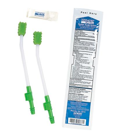 HAL 6570-C CS/100PK (2/PK) TOOTHETTE ORAL CARE SUCTION BRUSH PEROX-A-MINT (NON-RETURNABLE)