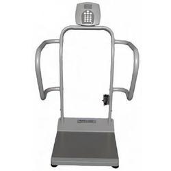 HOM 1100KL EA/1 CLINICAL STAND ON ELECTRONIC SCALE W/ WHEELS, 700LB CAP, INCLUDES 2 SIDE RAILS