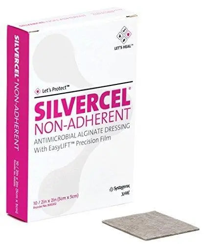 JNJ CAD7050 BX/10 SILVERCEL® NON-ADHERENT HYDRO-ALGINATE ANTIMICROBIAL DRESSING WITH SILVER 5CM X 5CM