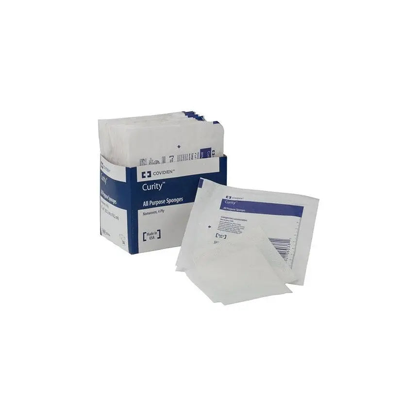 KND 8044 PK/50 VERSALON NONWOVEN ALL-PURPOSE SPONGES, 4IN X 4IN, 4 PLY