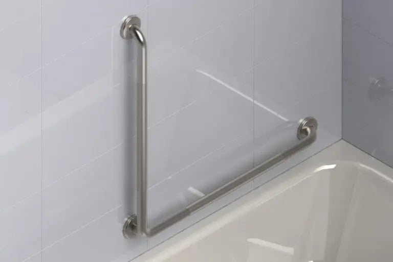 L -Shaped Grab Bars 1 Pack - Stainless Knurled
