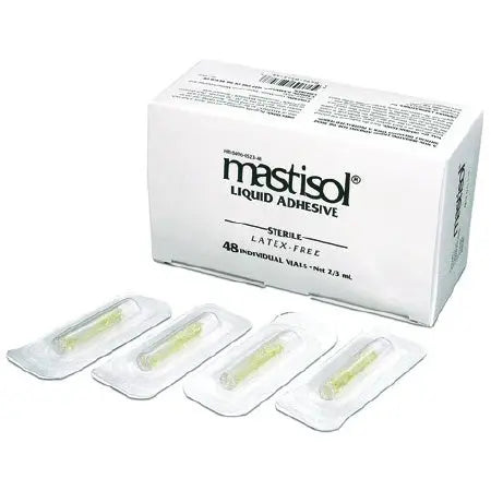 Mastisol 2/3cc Vial Amber Color Adhesive Liquid, Non Returnable - Box Of 48