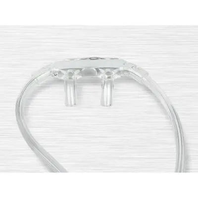 MDL HCSU4504S CS/50  NASAL CANNULA ADULT SUPERSOFT CURVED-TIP W/ 4" PVC OXYGEN TUBING AND UNIVERSAL CONNECTOR