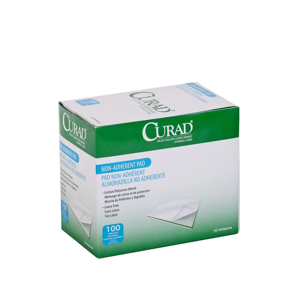 MDL NON25700 BX/100 CURAD STERILE NON ADHERENT PADS, 2" X 3"