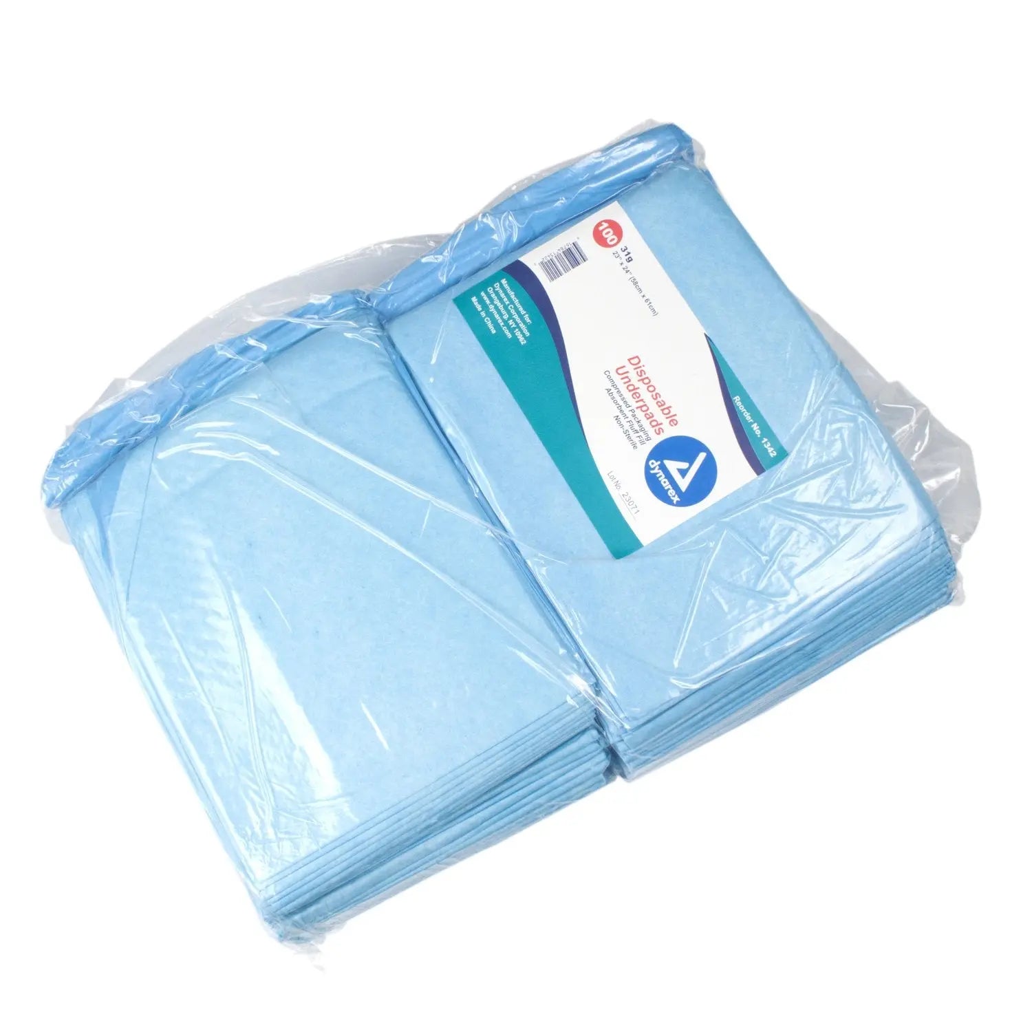 MED 1342 CS/200 ALLIANCE DISPOSABLE UNDERPAD, FLUFF FILLED WITH POLYMER, 23" X 24"
