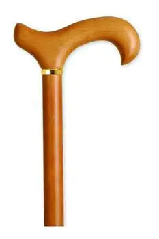 MNT 50122 EA/1 DERBY CANE W/COLLAR.NATURAL STAIN,SOLID WOOD.WEIGHT CAP. 250LBS.HEIGHT ADJ.36-37IN.(NON RET)