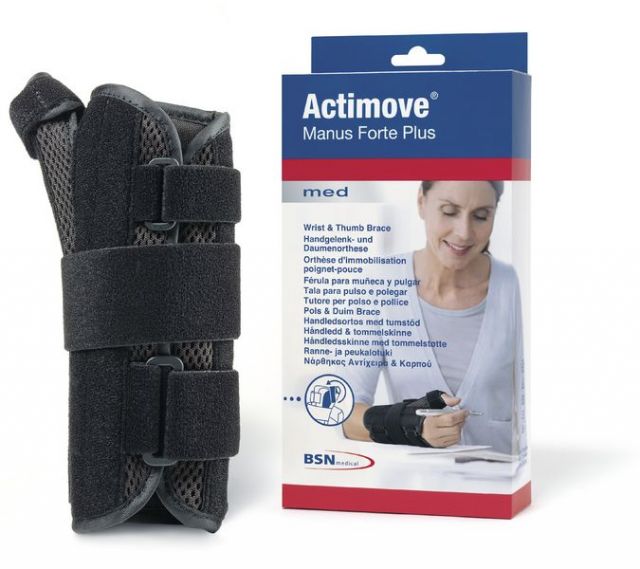 Actimove Manus Forte Plus Wrist Thumb Brace Sm-Md, Right, Black - Ea/1 - Home Health Store Inc