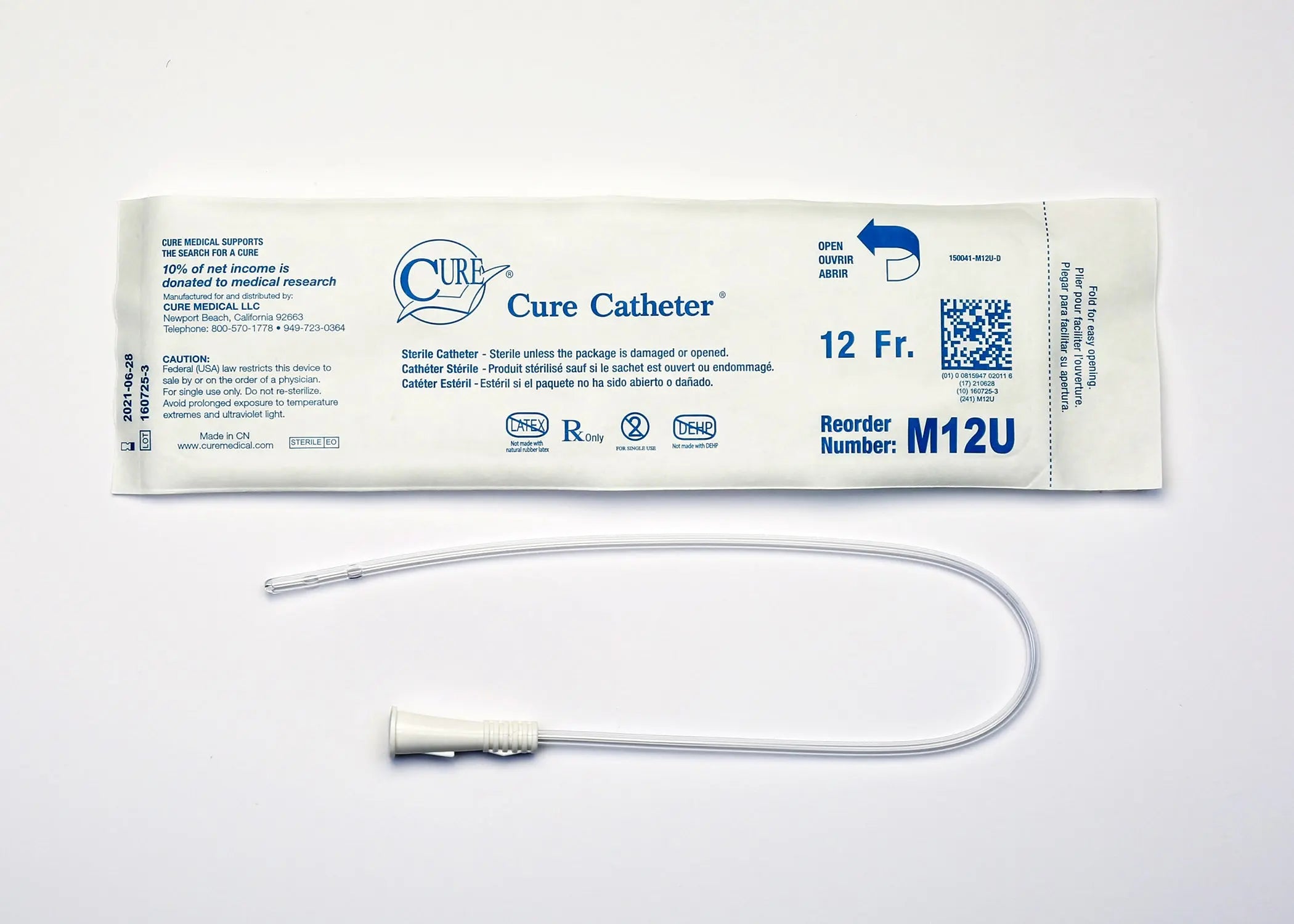 Intermittent Cath - Rubber - 12fr - 16" Male - Box Of 100 - Home Health Store Inc