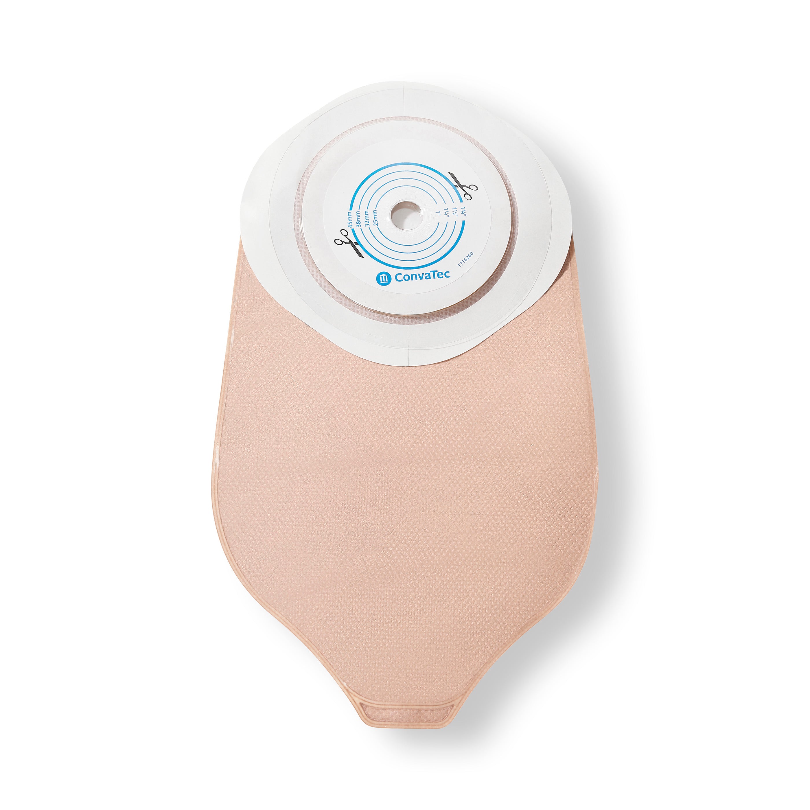 Esteem®+ One-Piece Durahesive® Skin Barrier, Cut-To-Fit Stoma Opening 1/2" - 1-3/4" (13mm - 45mm), Urostomy Pouch, Opaque 10" (25.4cm), Accuseal® Tap - Box Of 10