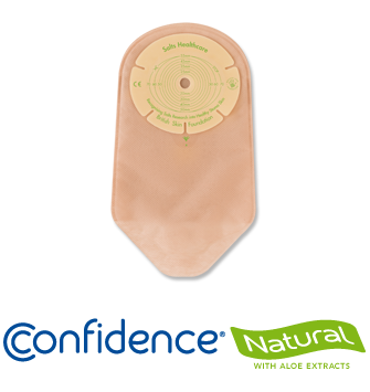 SALT NUS13 BX/10 CONFIDENCE NATURAL WITH ALOE 1-PIECE SMALL UROSTOMY POUCH, PRE-CUT 13MM