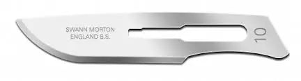 SM 0301-10 BX/100 SWANN MORTON STAINLESS STEEL, SURGICAL SCLAPEL BLADES , #10, STERILE.