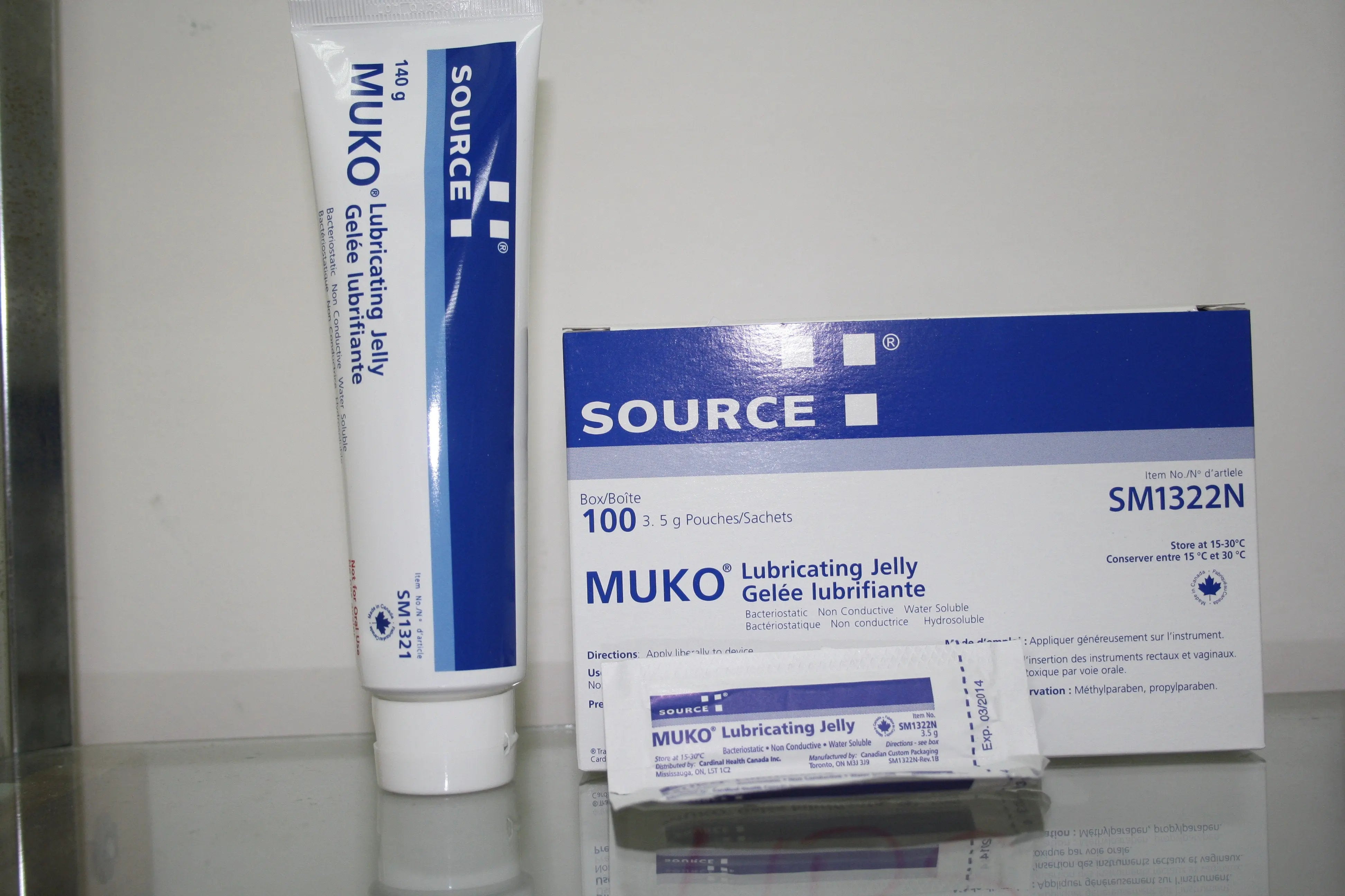 SM 1322N (CS20) BX/100 MUKO LUBRICATING JELLY, SIZE 3.5G PACKETS