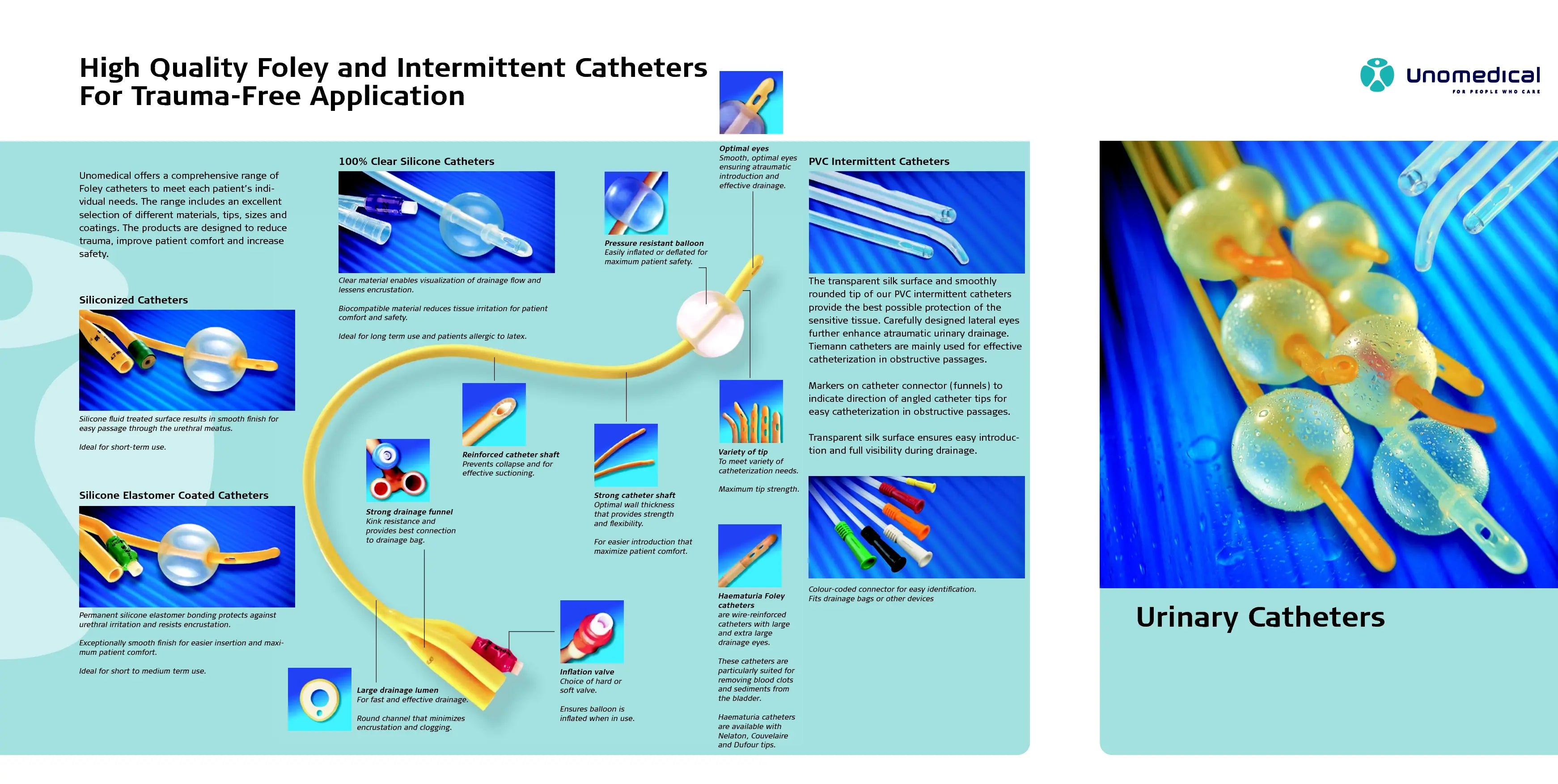 SQU 0301118 BX/100 UNOMEDICAL MALE PVC INTERMITTENT CATHETER, 16FR, COUDE(SKU#SQU 03011182)