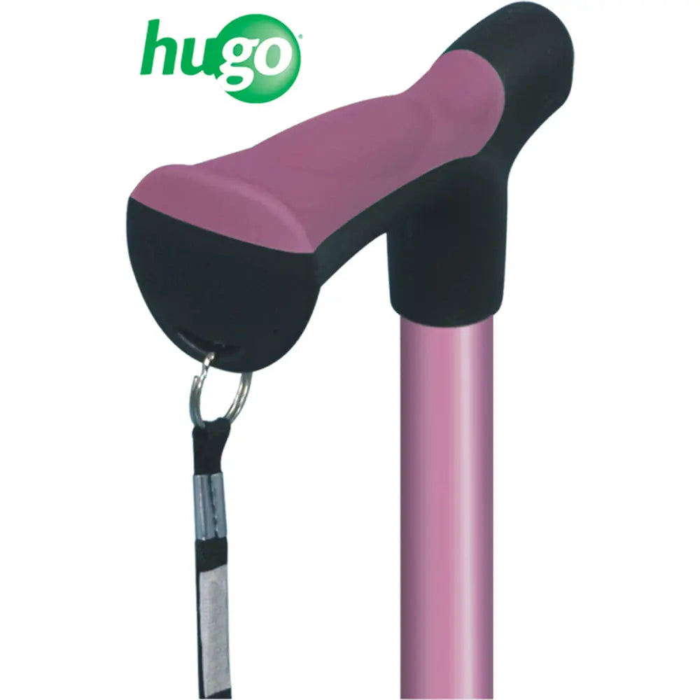 Adjustable Derby Handle Cane with Reflective Strap