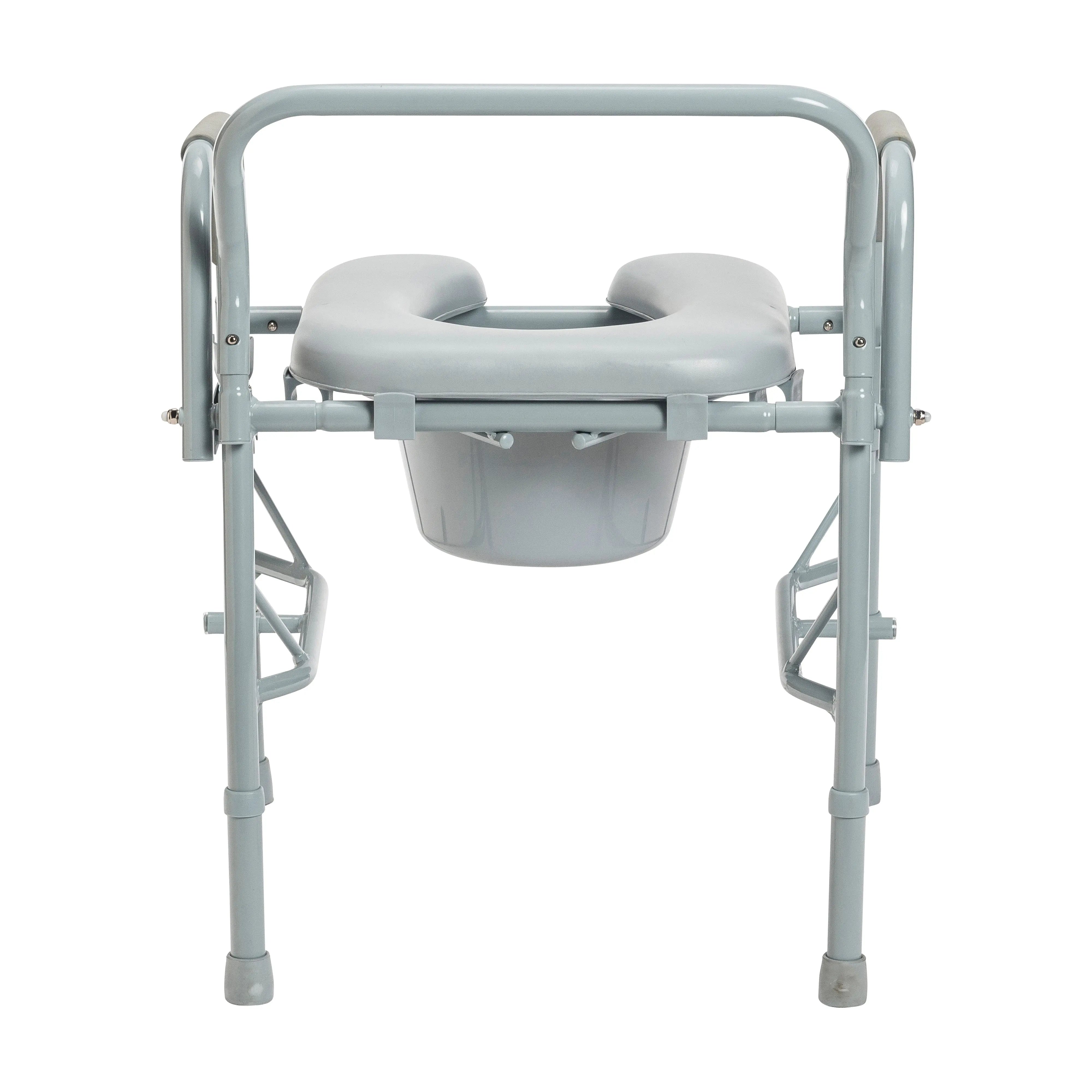 Steel Drop Arm Bedside Commode with Padded Seat & Arms - Home Health Store Inc