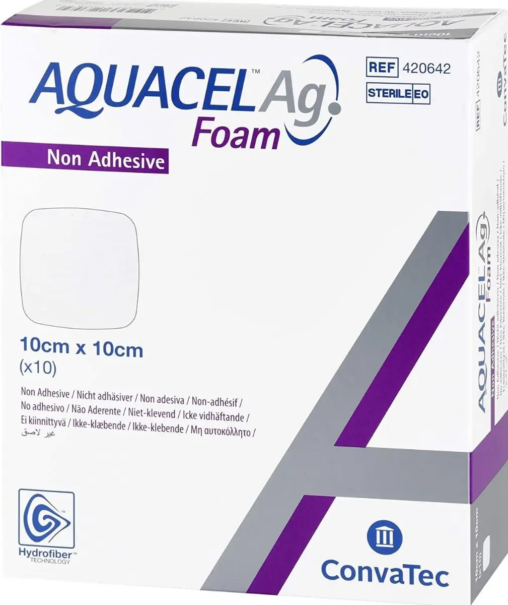 Aquacel Ag Foam Non-Adhesive Dressing 15cm X 15cm - Box Of 5