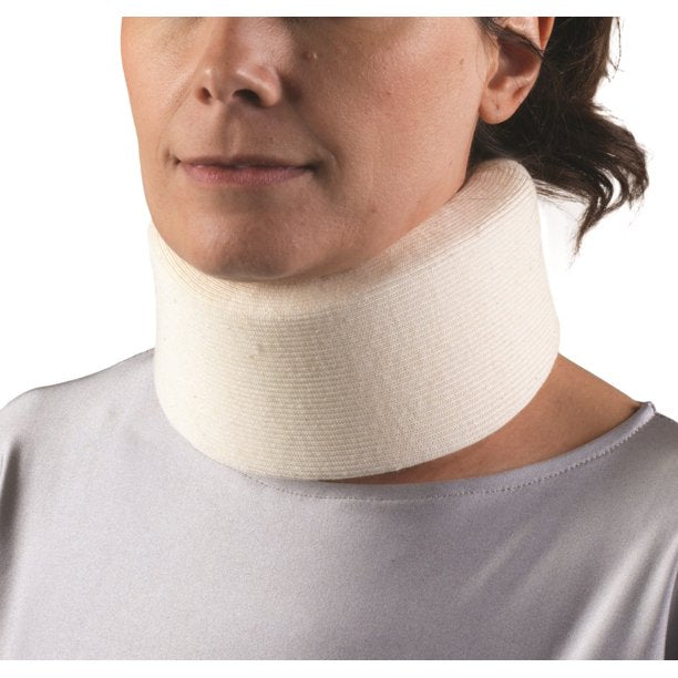 4" Soft Foam Cervical Collar, Plastic Front, White, Small - Ea/1 - Home Health Store Inc