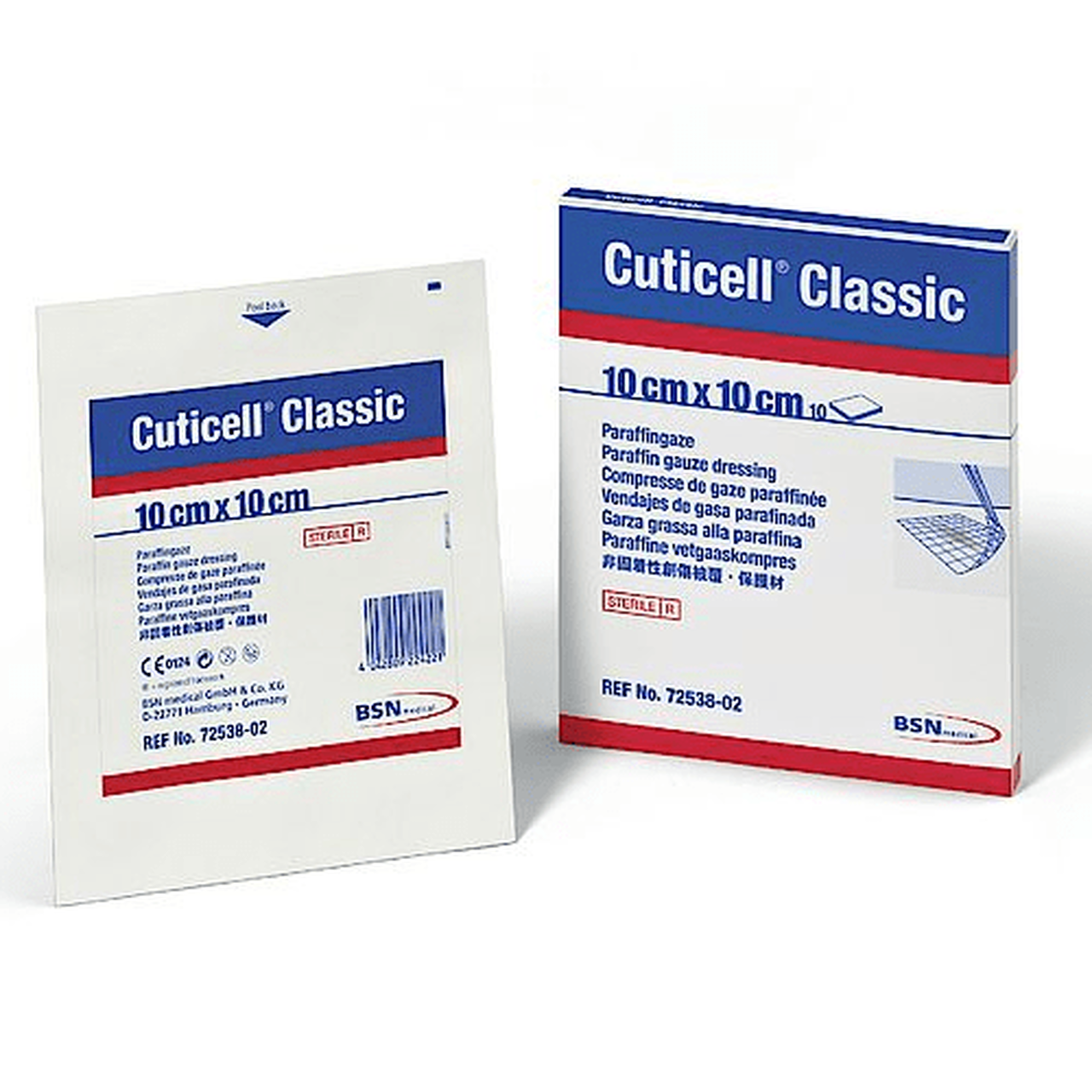 Cuticell Classic Non-Adh Dressing Impregnated W/Paraffin 1cm X 1cm (Retail Pack) - Box Of 10 - Home Health Store Inc