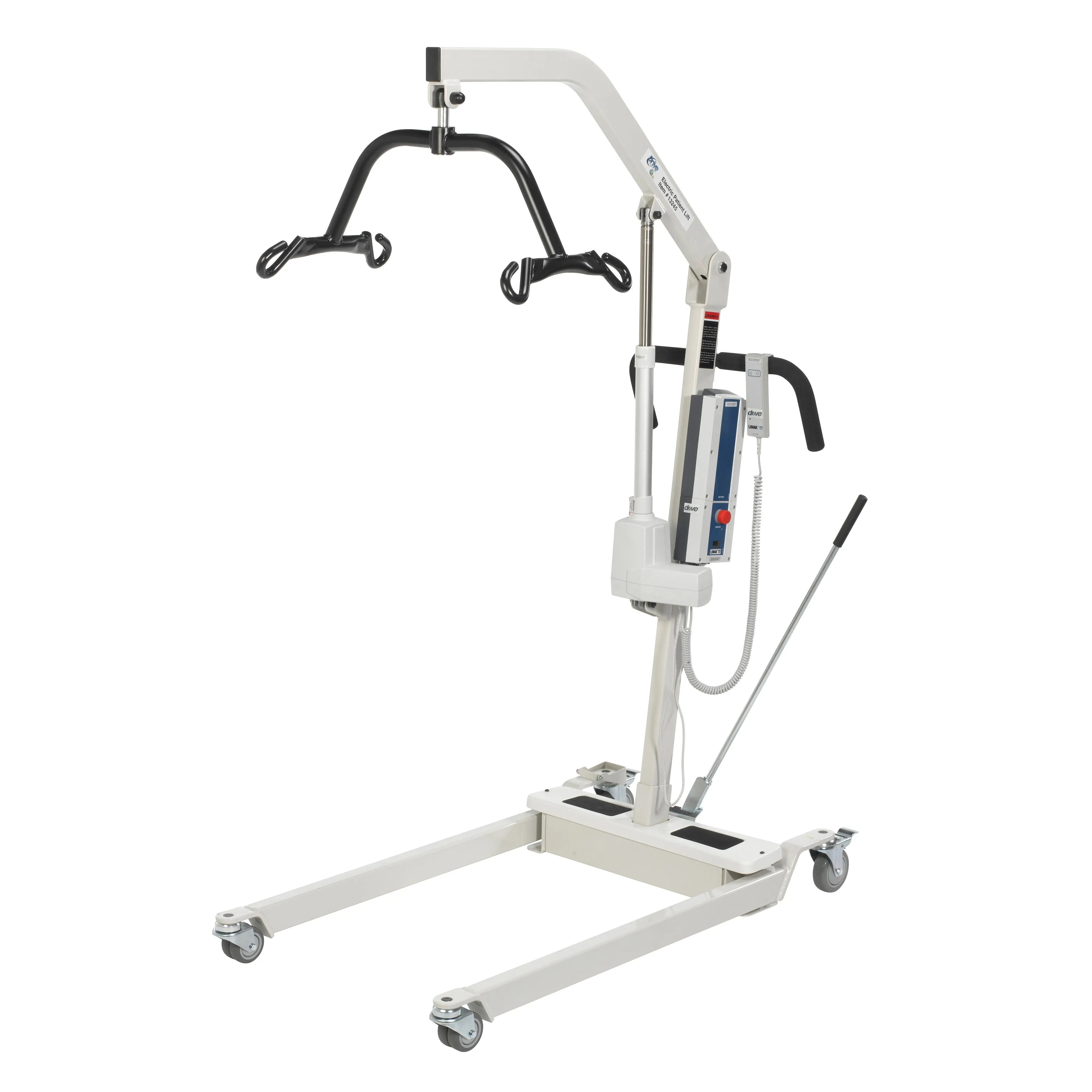 Bariatric Battery Powered Electric Patient Lift with Four Point Cradle and Rechargeable, Removable Battery