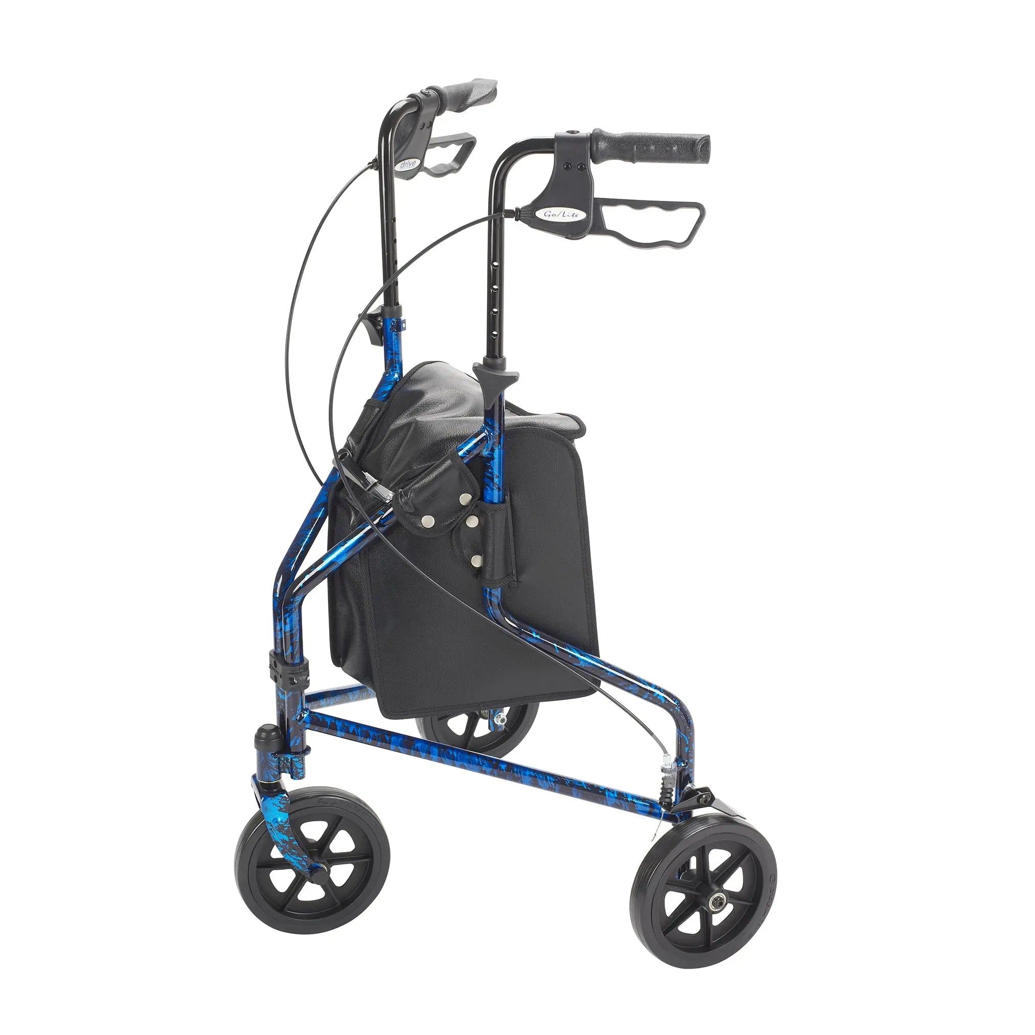 3 Wheel Rollator Rolling Walker with Basket Tray and Pouch - Home Health Store Inc