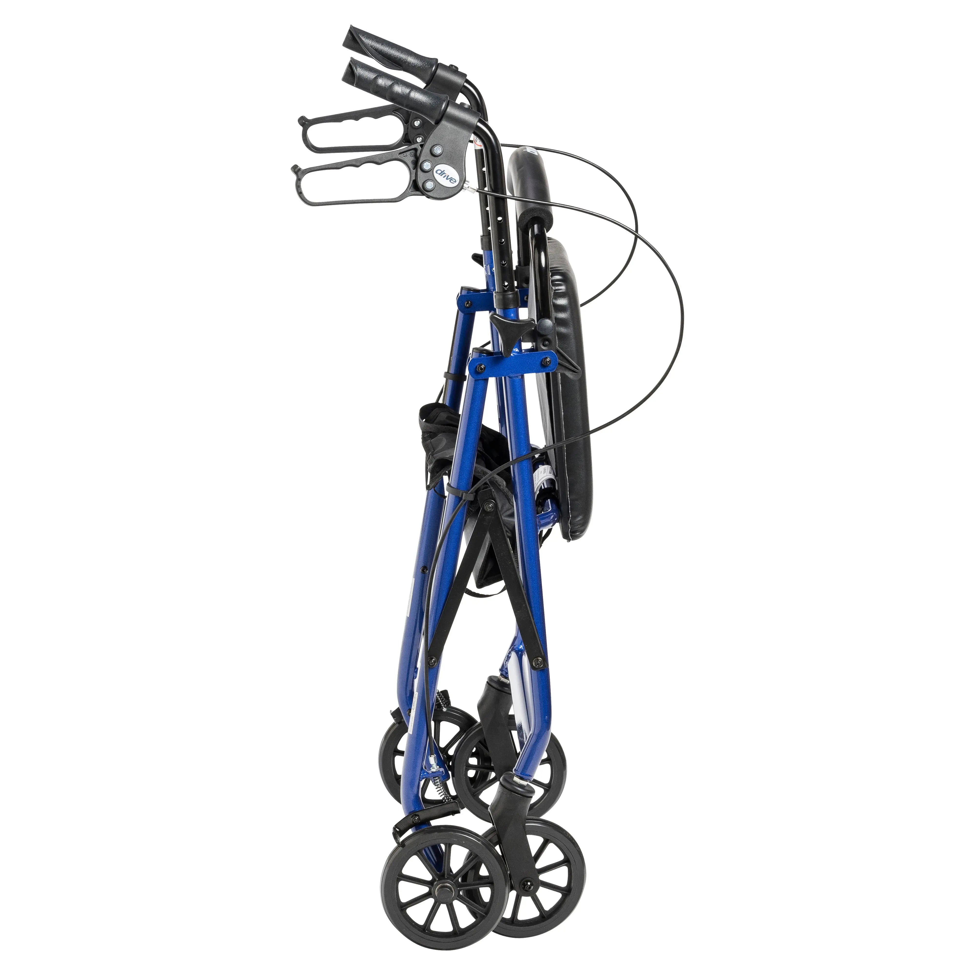 Rollator Rolling Walker with 6" Wheels, Fold Up Removable Back Support and Padded Seat
