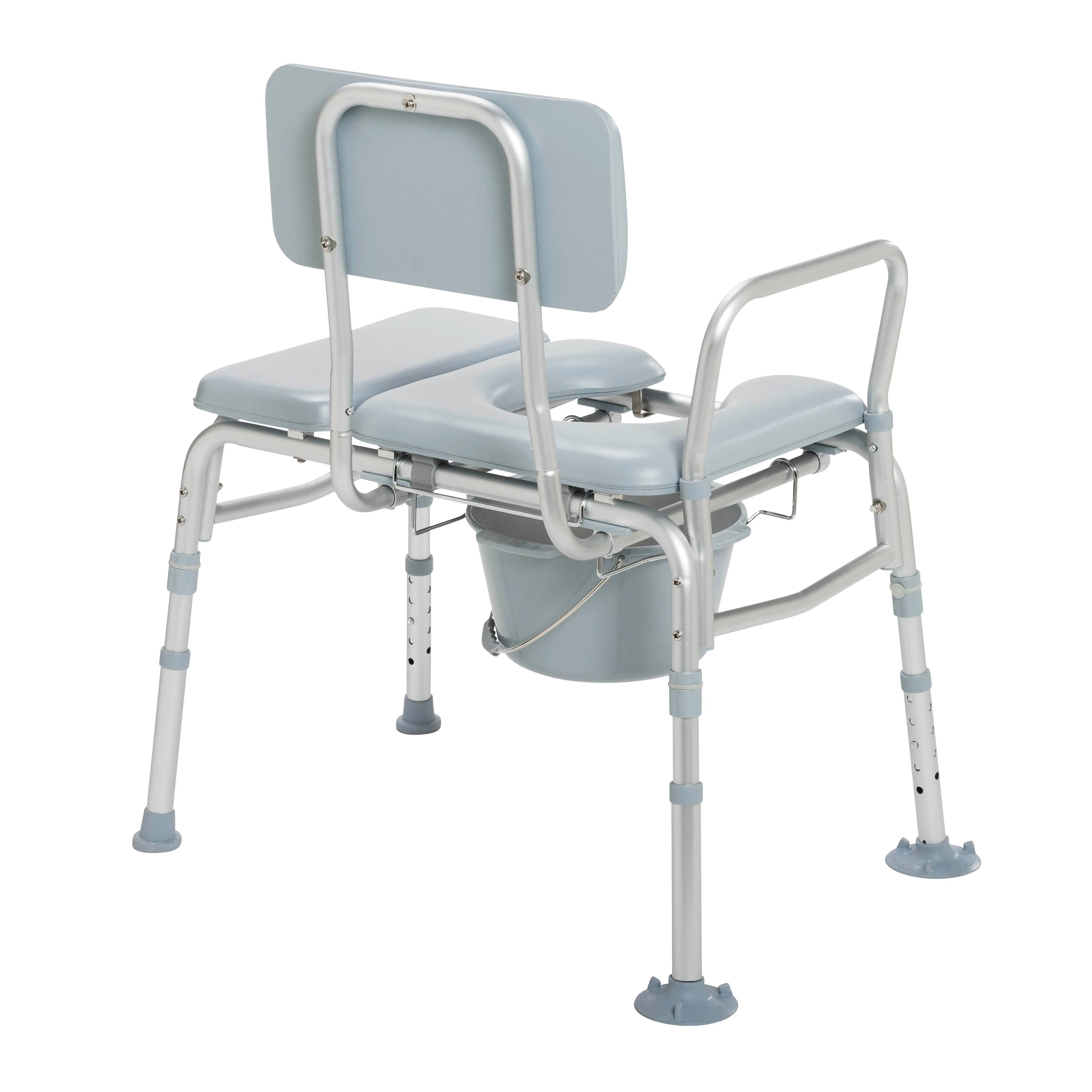 Padded Seat Transfer Bench with Commode Opening - Home Health Store Inc