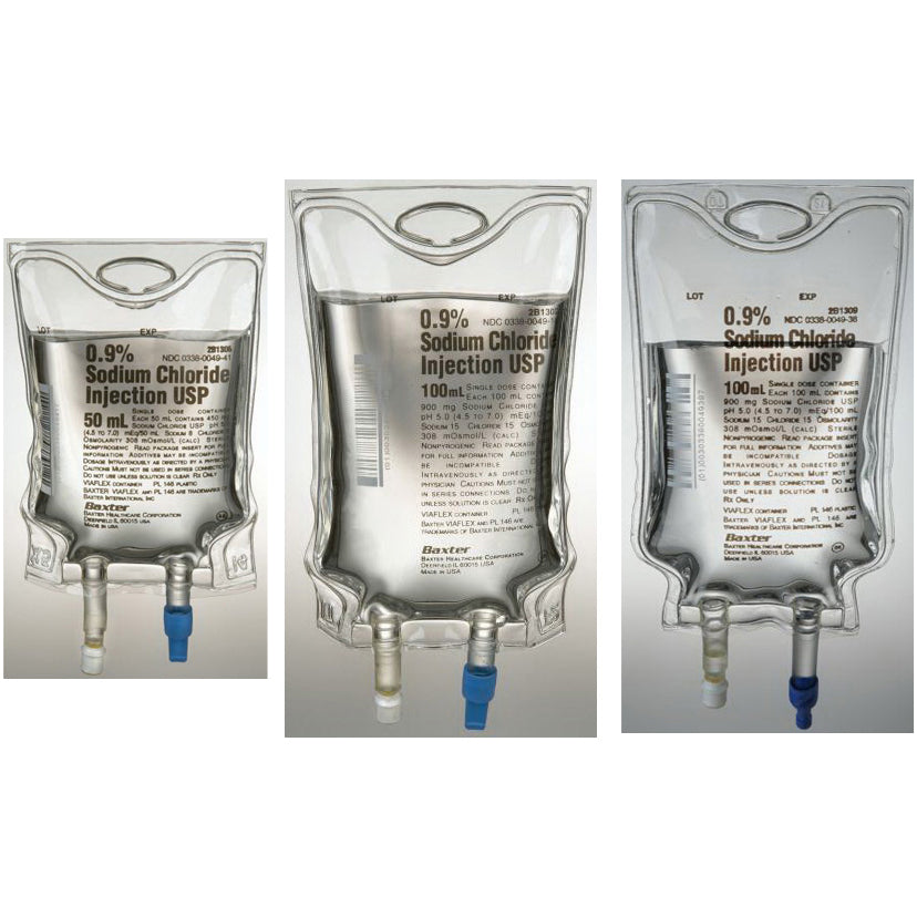 Pk/4 Baxter 0.9% Sodium Chloride (Nacl) Injections In Mini-Bag Containers 100ml