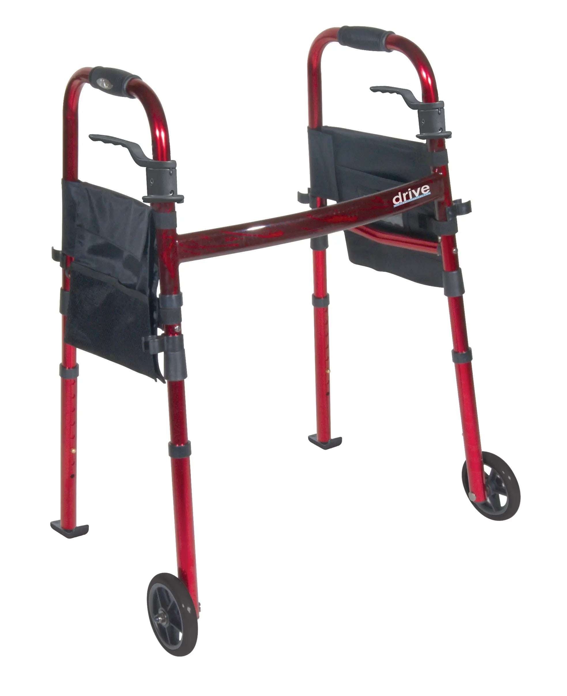 Portable Folding Travel Walker with 5" Wheels and Fold up Legs - Home Health Store Inc