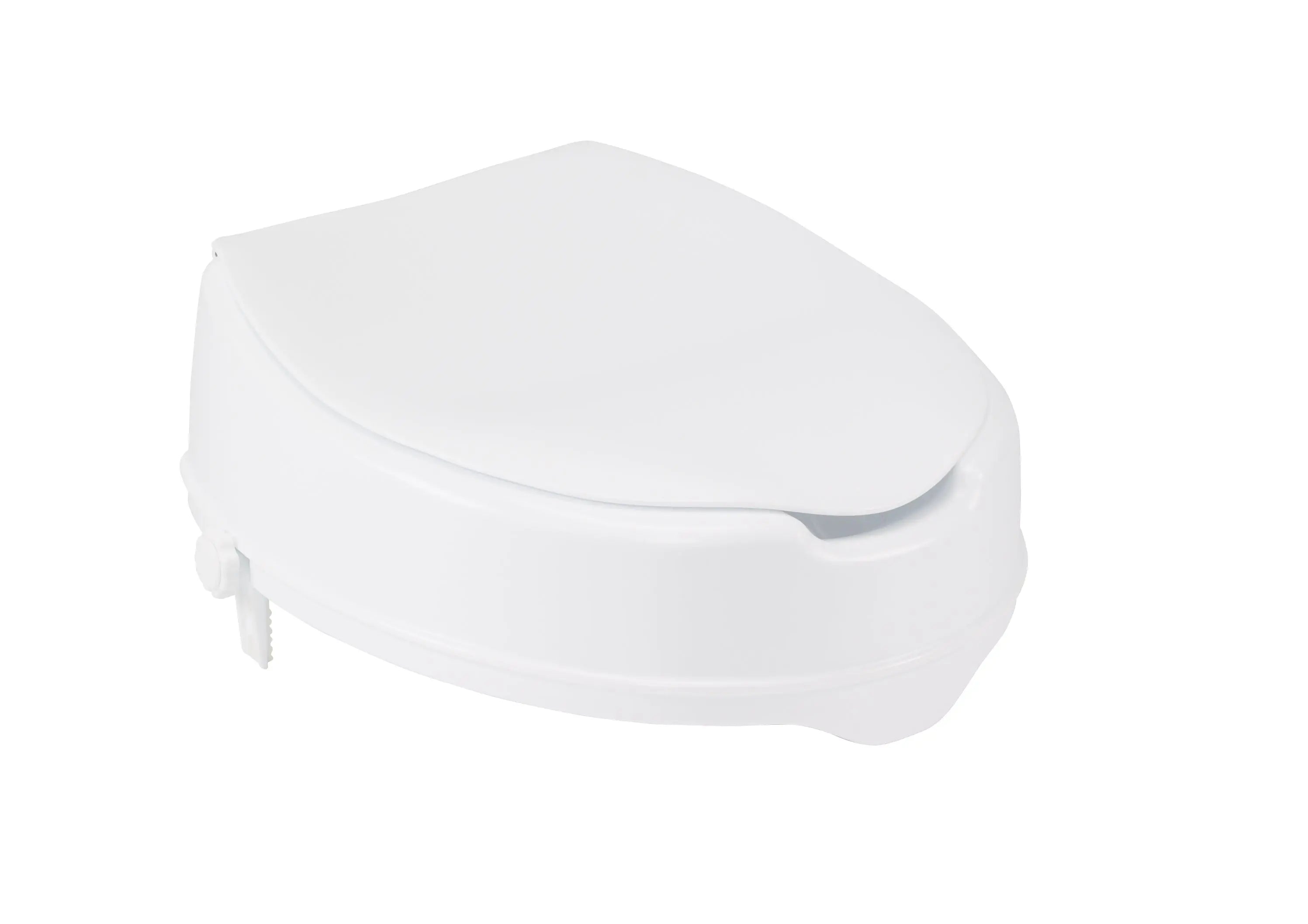 Raised Toilet Seat with Lock and Lid, Standard Seat