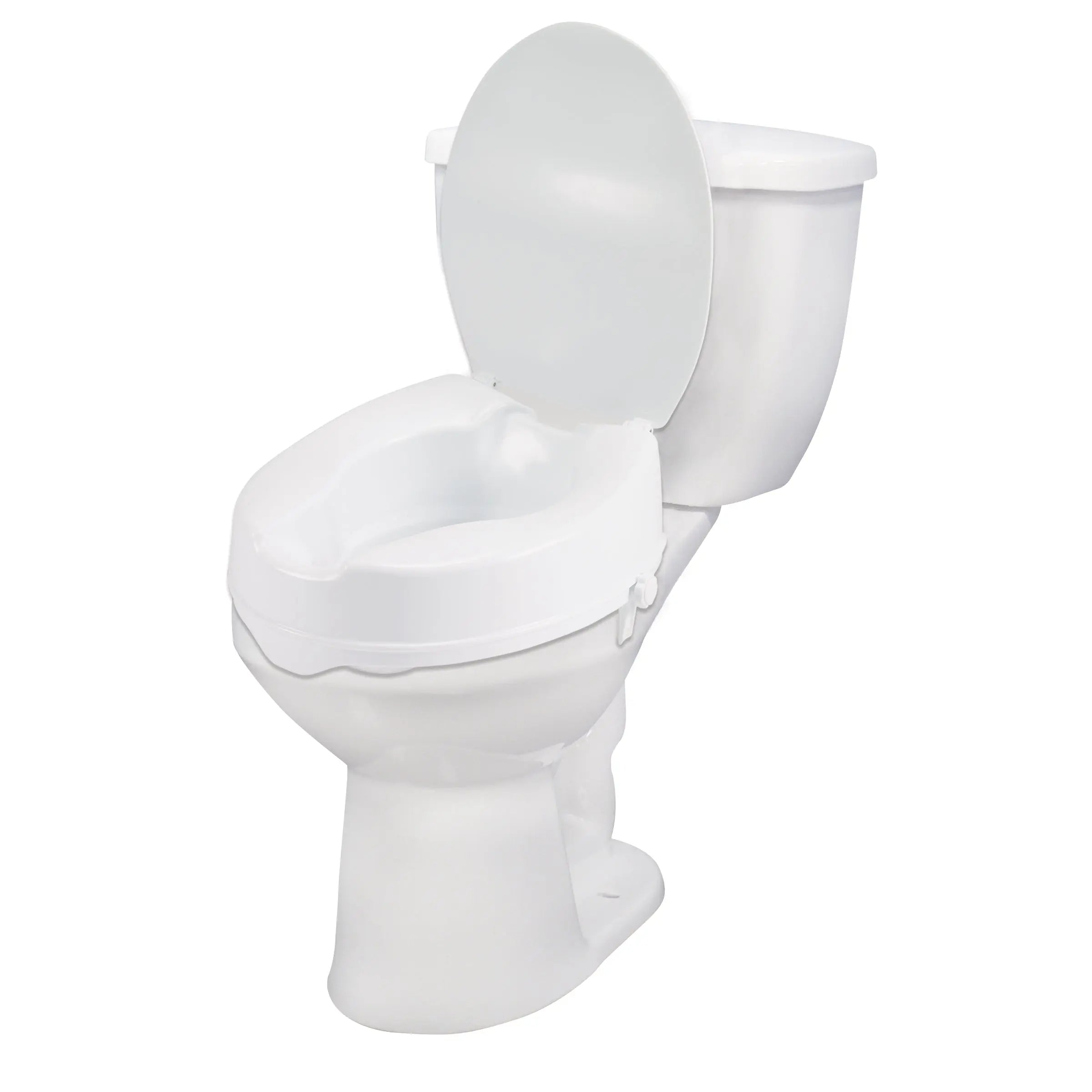 Raised Toilet Seat with Lock and Lid, Standard Seat - Home Health Store Inc