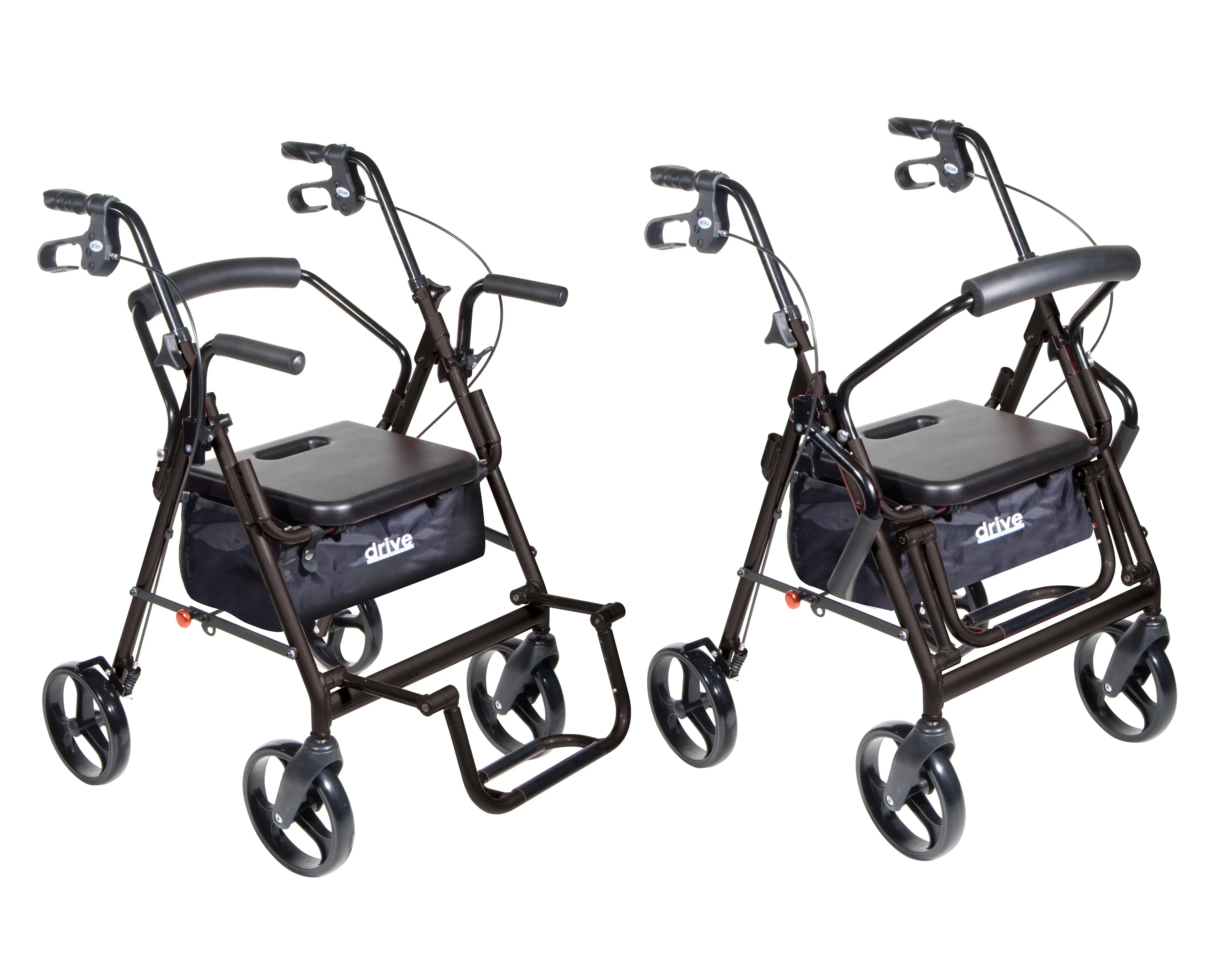 Duet Dual Function Transport Wheelchair Rollator Rolling Walker - Home Health Store Inc